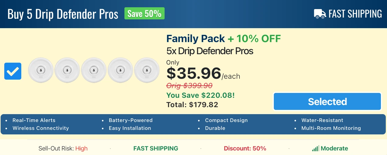 Five Drip Defender Pro Massive 50% Off Discount Package